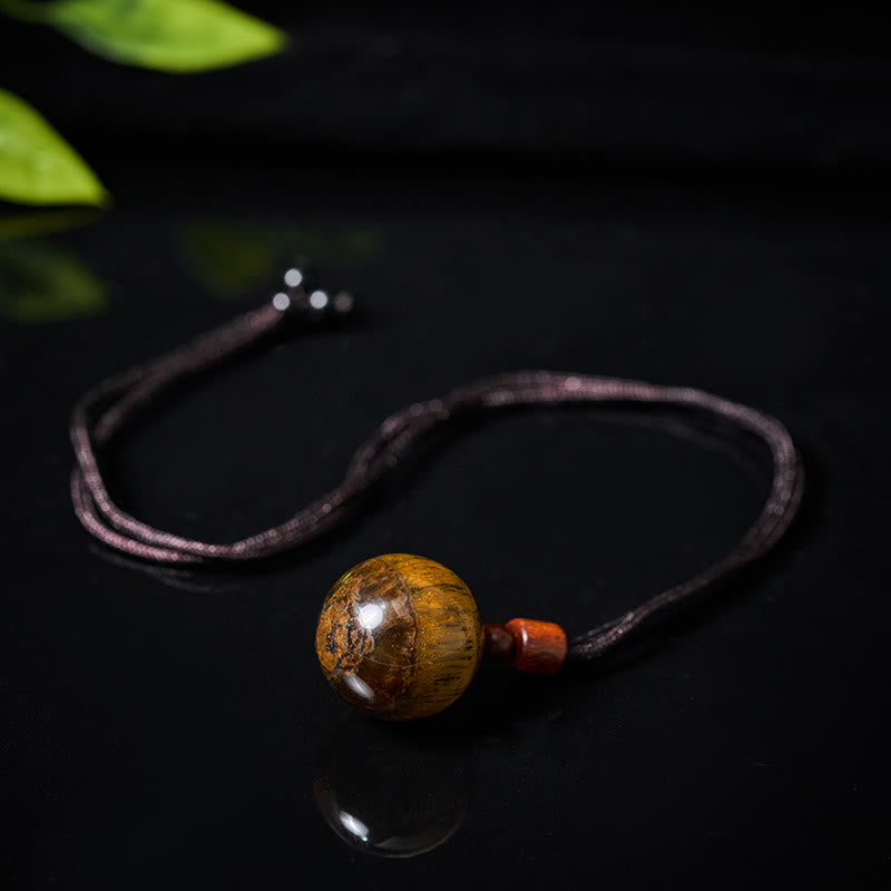 Nimara Ritual White Crystal Pink Crystal Tiger Eye Smoky Quartz Protection Necklace Pendant