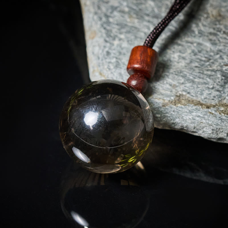 Nimara Ritual White Crystal Pink Crystal Tiger Eye Smoky Quartz Protection Necklace Pendant