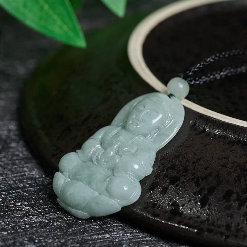 Nimara Ritual Jade Kwan Yin Avalokitesvara Harmony Necklace Pendant