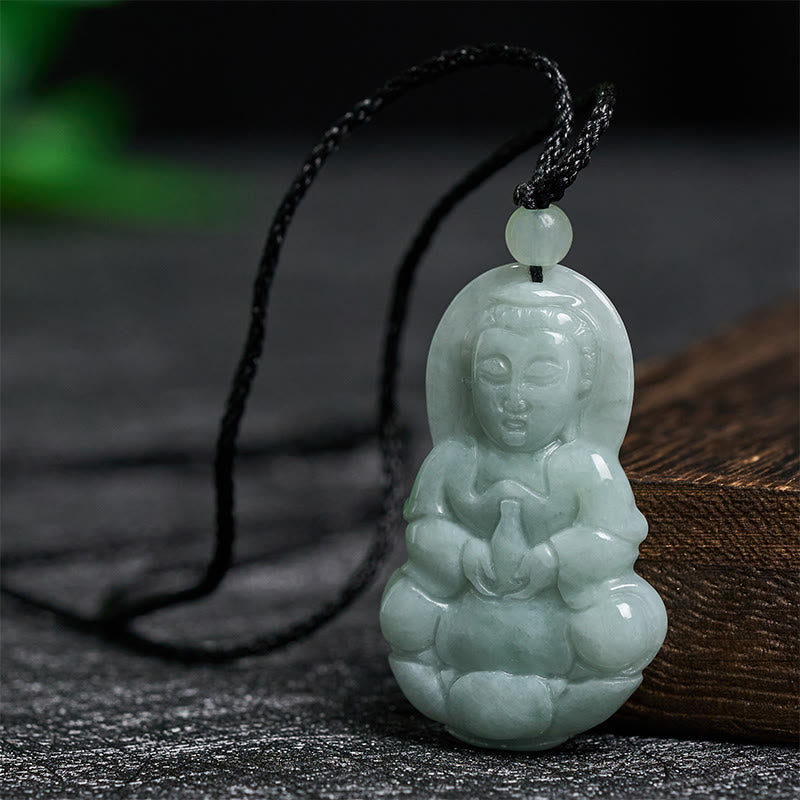 Nimara Ritual Jade Kwan Yin Avalokitesvara Harmony Necklace Pendant