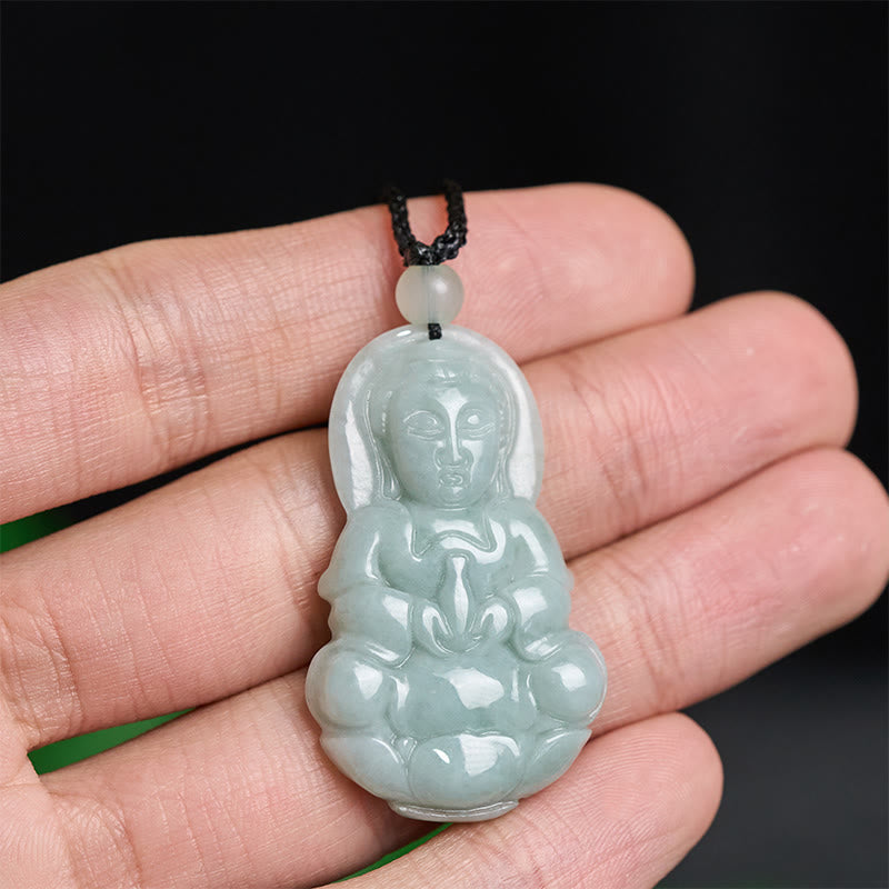 Nimara Ritual Jade Kwan Yin Avalokitesvara Harmony Necklace Pendant