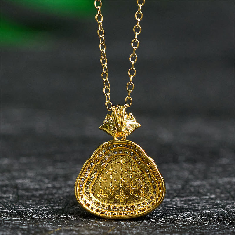 Nimara Ritual Jade Laughing Buddha Prosperity Luck Necklace Pendant