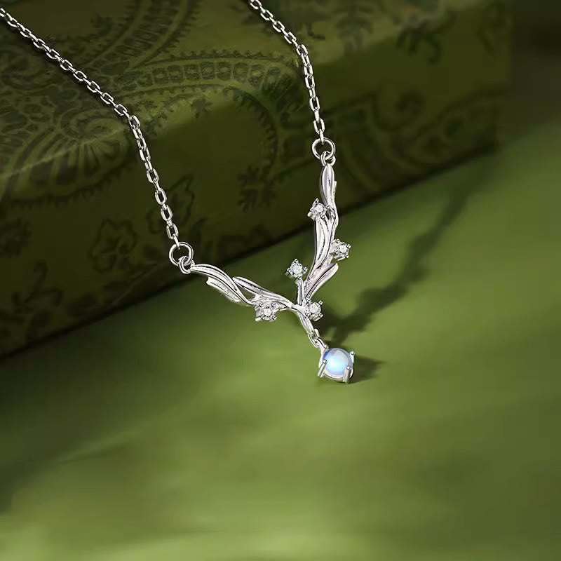 Nimara Ritual 925 Sterling Silver Mistletoe Keep Away Evil Spirits Necklace Pendant