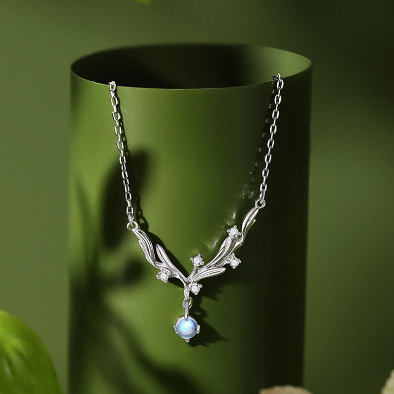 Nimara Ritual 925 Sterling Silver Mistletoe Keep Away Evil Spirits Necklace Pendant