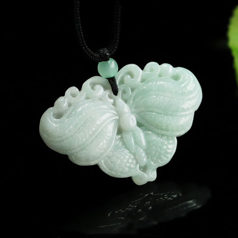 Nimara Ritual Jade Butterfly Prosperity Necklace Pendant