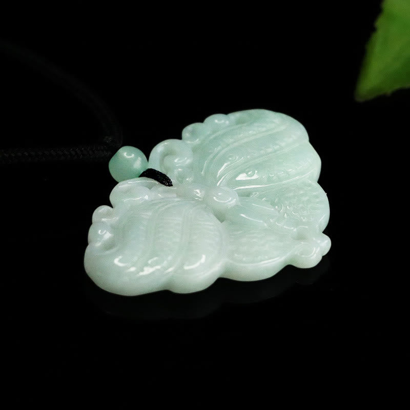 Nimara Ritual Jade Butterfly Prosperity Necklace Pendant