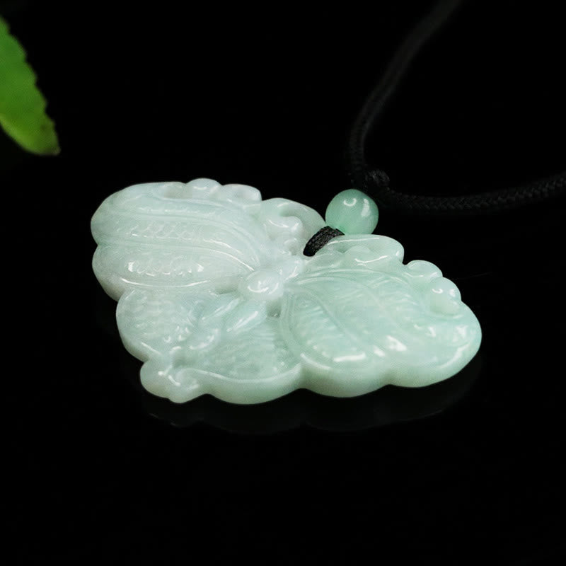 Nimara Ritual Jade Butterfly Prosperity Necklace Pendant