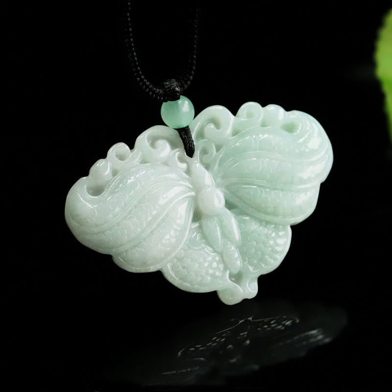 Nimara Ritual Jade Butterfly Prosperity Necklace Pendant