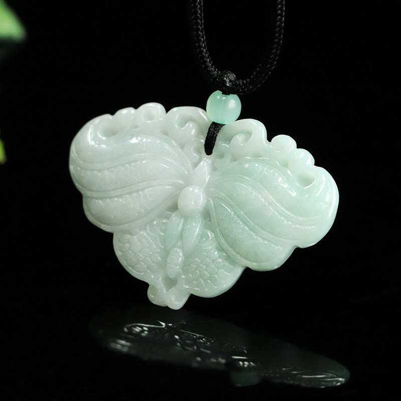 Nimara Ritual Jade Butterfly Prosperity Necklace Pendant