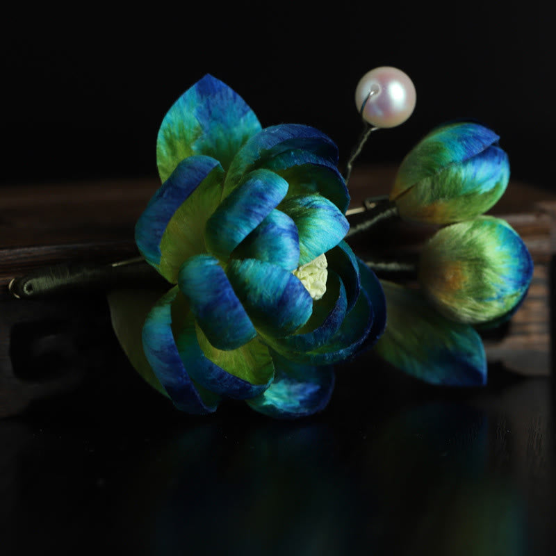 Nimara Ritual Handmade Silk Art Velvet Camellia Blessing Protection Brooch