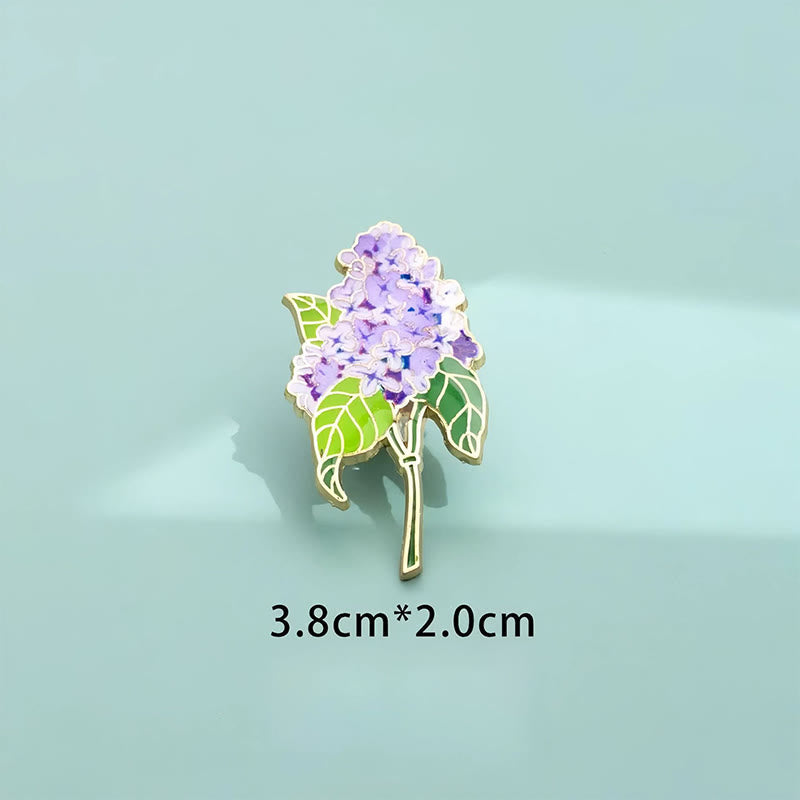 Nimara Ritual Small Forget-Me-Not Corn Poppy Lily of the Valley Hydrangea Lupine Copper Brooch