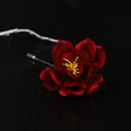 Nimara Ritual Cultural Heritage Handcrafted Silk Art Red Camellia Blessing Sincerity Brooch