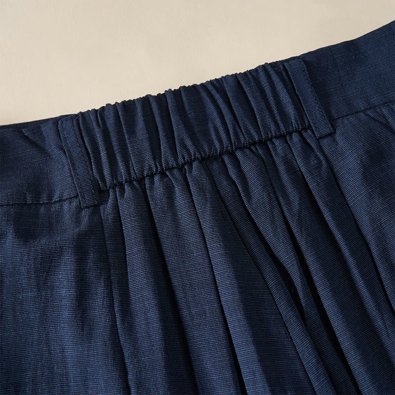 Nimara Ritual Simple Zipper Design Cotton Women's Wide Leg Pants With Pockets