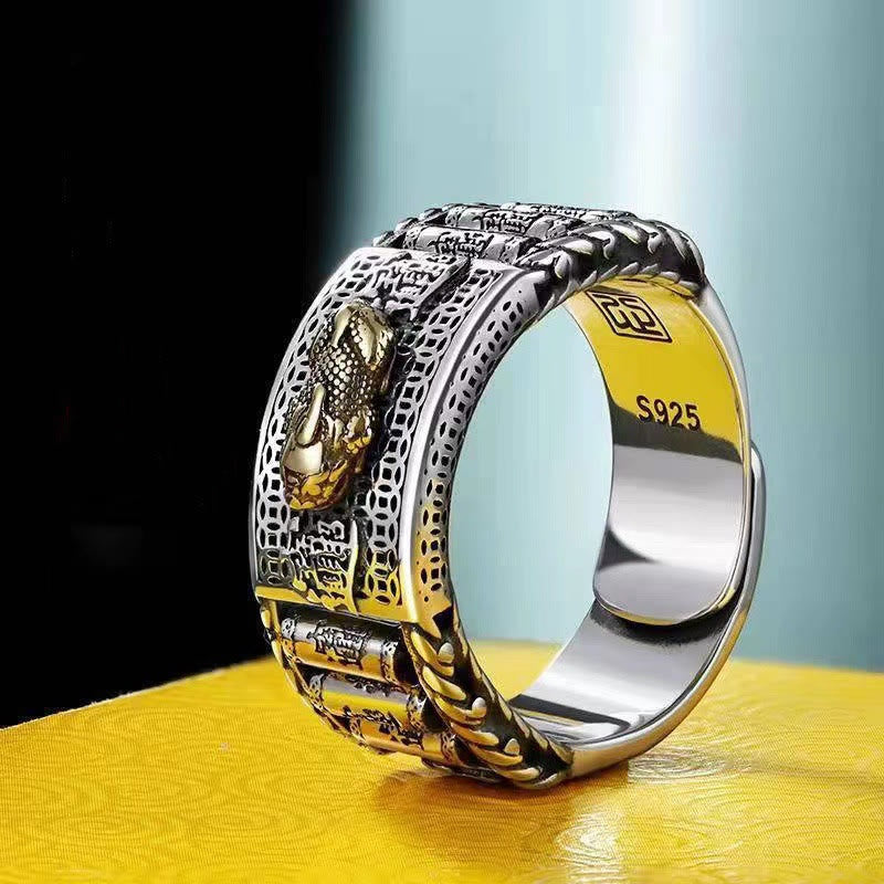 Nimara Ritual Lucky FengShui PiXiu Wealth Prayer Wheels Couple Ring