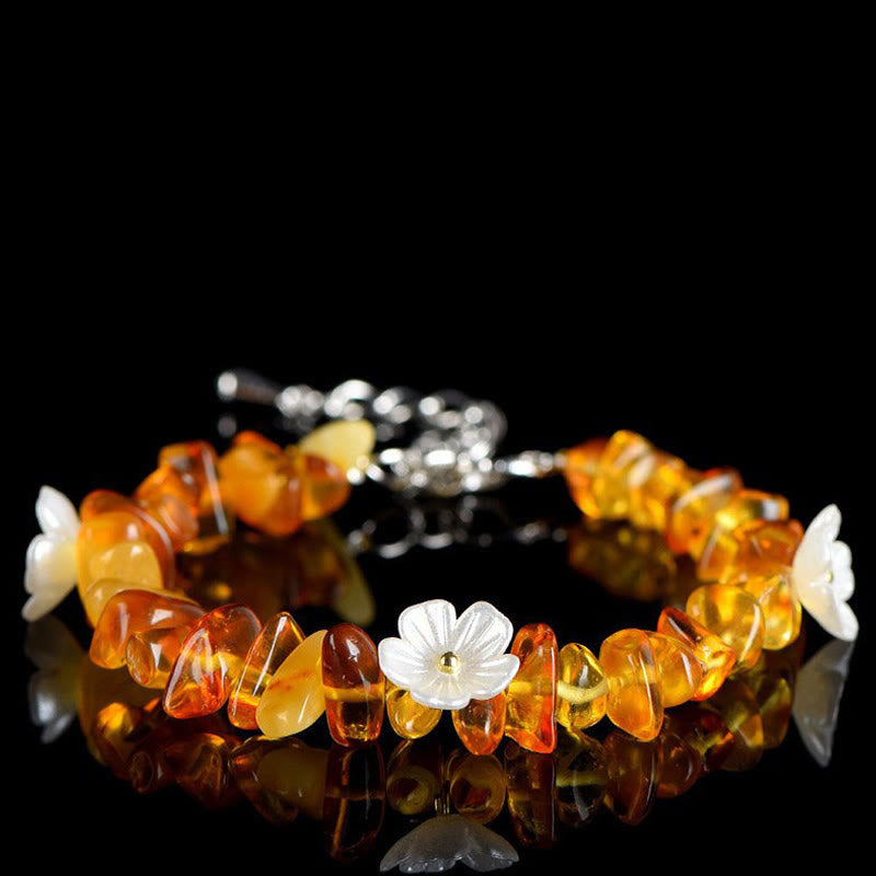Nimara Ritual Natural Aquamarine Peridot Strawberry Quartz Various Crystals Serenity Bracelet