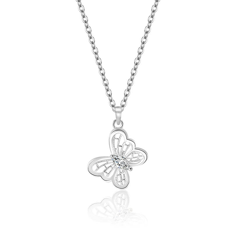 Nimara Ritual 999 Sterling Silver Butterfly Protection Necklace Pendant