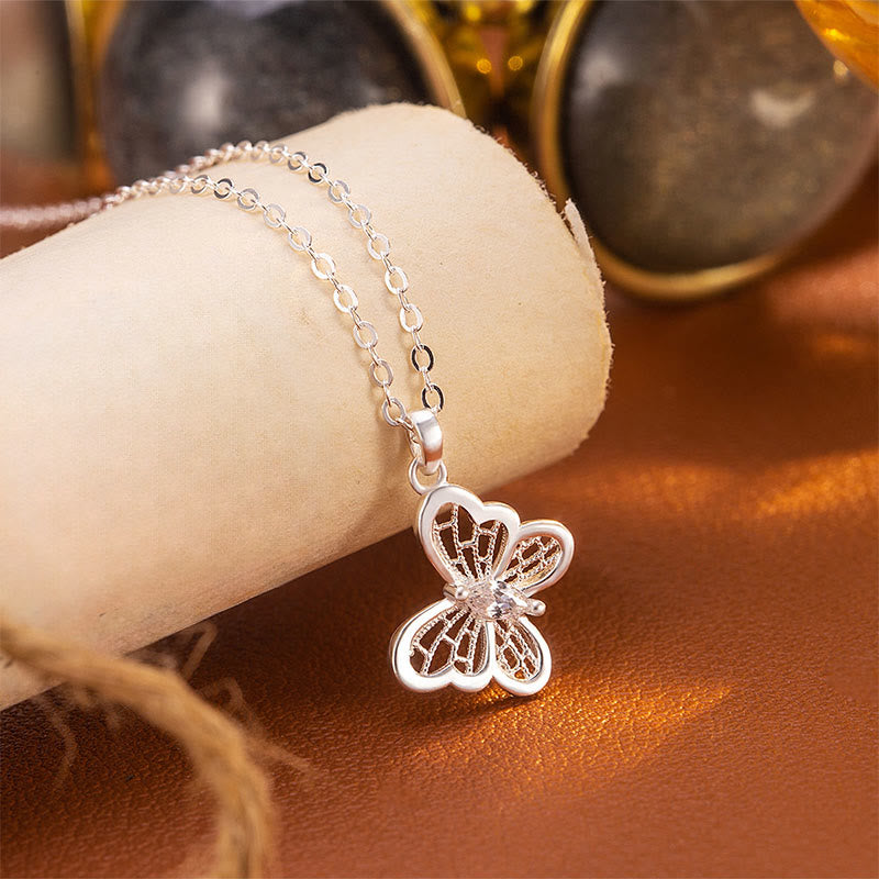 Nimara Ritual 999 Sterling Silver Butterfly Protection Necklace Pendant