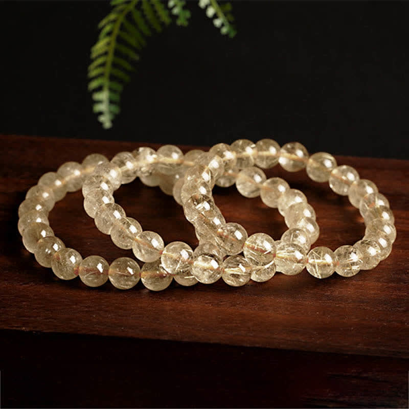 Nimara Ritual Natural Golden Rutilated Quartz Auspiciousness Protection Bracelet
