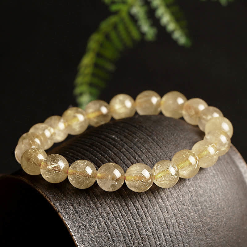 Nimara Ritual Natural Golden Rutilated Quartz Auspiciousness Protection Bracelet