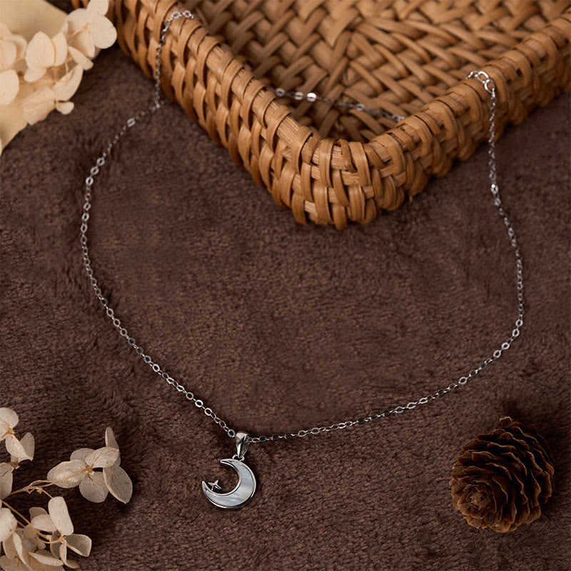Nimara Ritual "FOR DEAREST MOTHER" Moon Star 925 Sterling Silver Calm Necklace Pendants Includes Gift Message Card