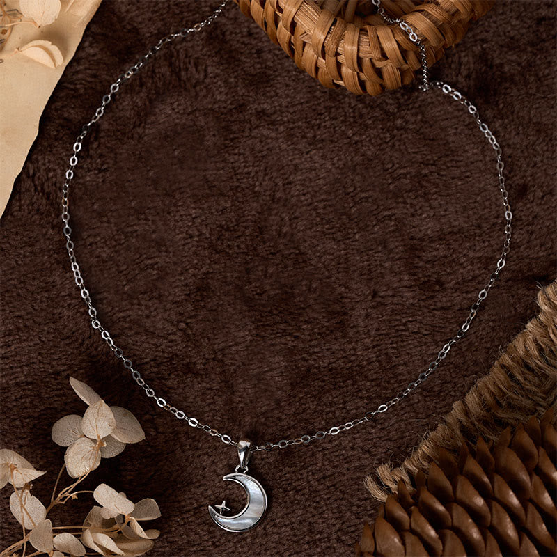 Nimara Ritual "FOR DEAREST MOTHER" Moon Star 925 Sterling Silver Calm Necklace Pendants Includes Gift Message Card