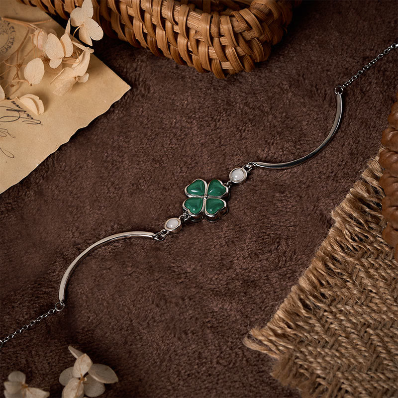Nimara Ritual "FOR DEAREST MOTHER" Copper Four-Leaf Clover Luck Bracelet Includes Gift Message Card
