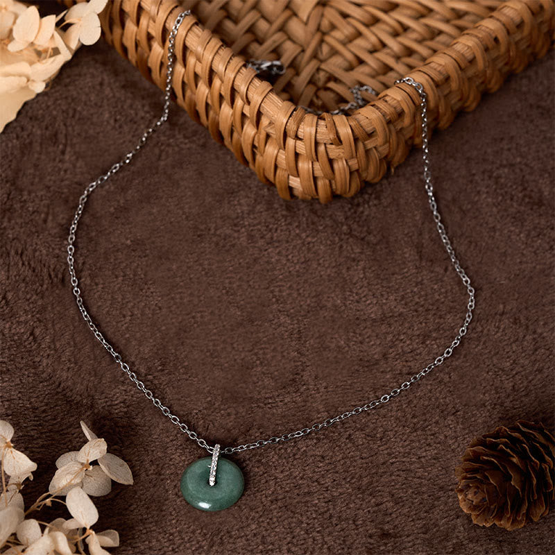 Nimara Ritual "FOR DEAREST MOTHER" Peace Buckle Jade 925 Sterling Silver Luck Necklace Pendants Includes Gift Message Card