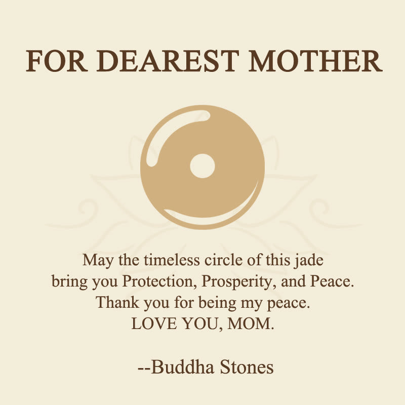 Nimara Ritual "FOR DEAREST MOTHER" Peace Buckle Jade 925 Sterling Silver Luck Necklace Pendants Includes Gift Message Card