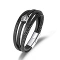 Nimara Ritual Evil Eye Multilayered Braided Leather Balance Bracelet