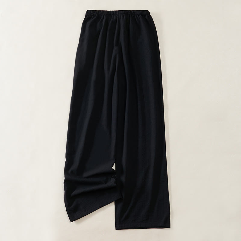 Nimara Ritual Simple Drawstring Design Women's Wide Leg Pants With Pockets