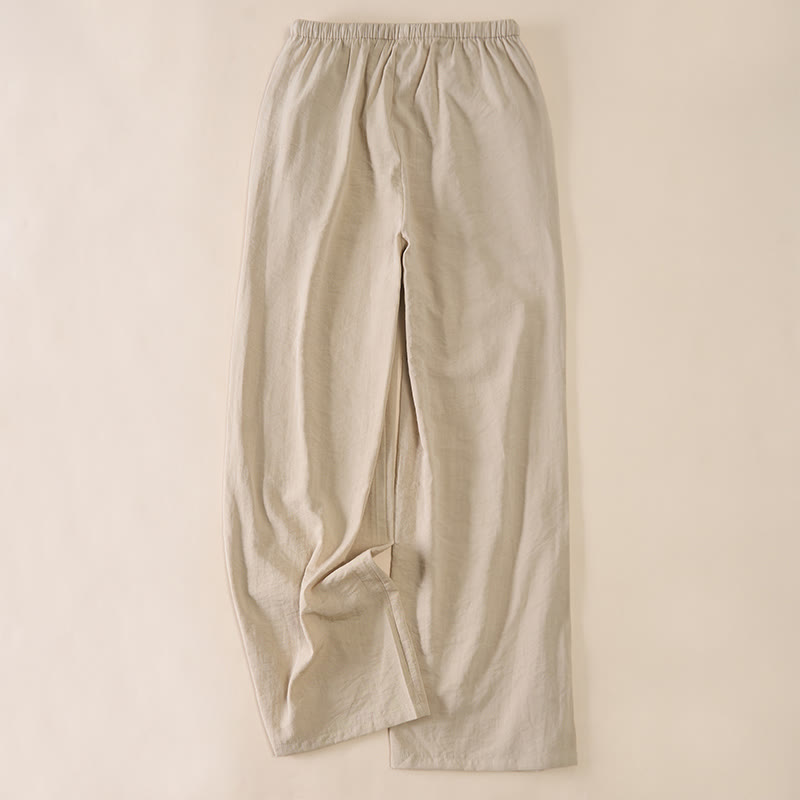 Nimara Ritual Simple Drawstring Design Women's Wide Leg Pants With Pockets