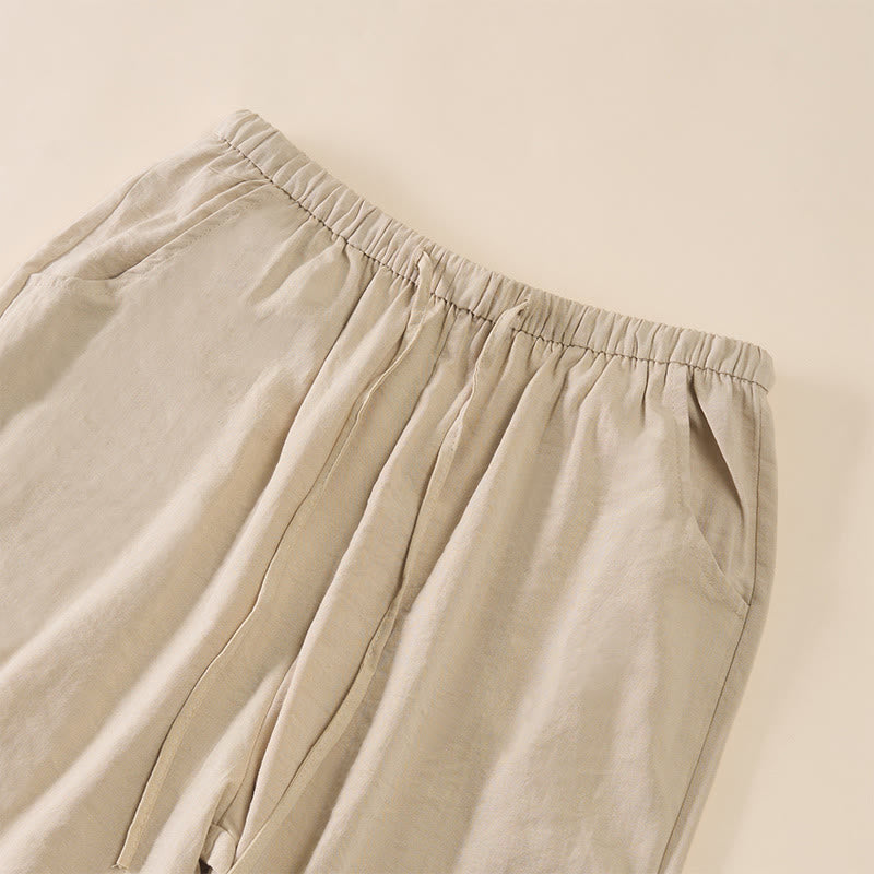 Nimara Ritual Simple Drawstring Design Women's Wide Leg Pants With Pockets
