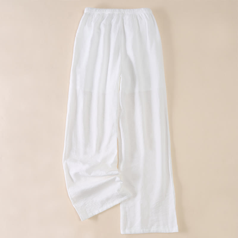 Nimara Ritual Simple Drawstring Design Women's Wide Leg Pants With Pockets