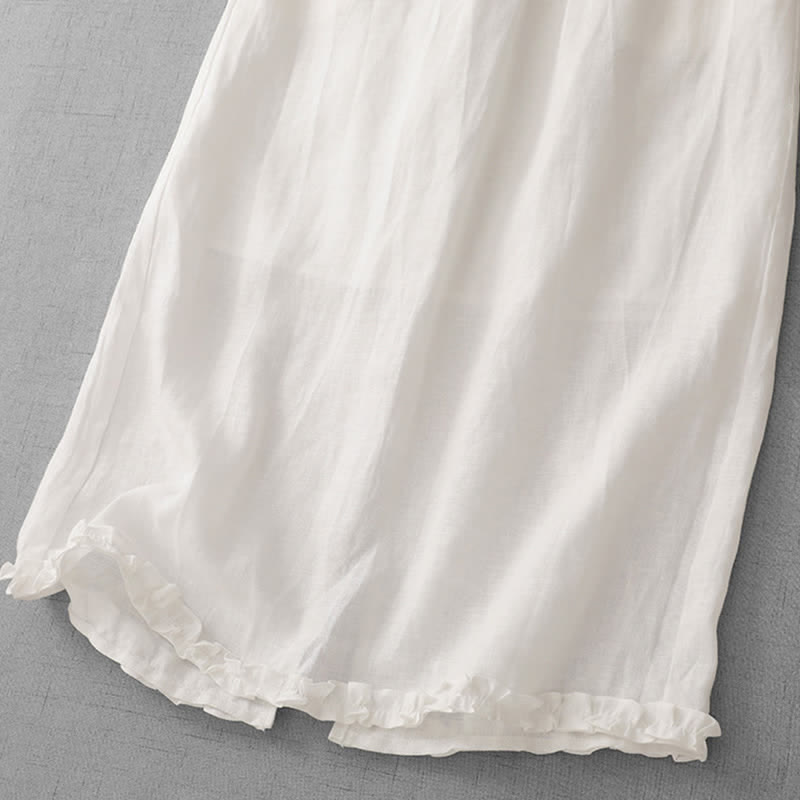 Nimara Ritual Commute Elastic Waistband Pleated Hem Capri Length Women's Lined Skirt With Pockets