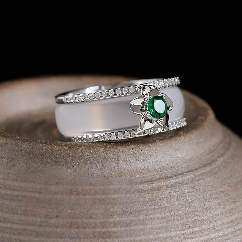 Nimara Ritual Chalcedony Gourd Flower Harmony Ring