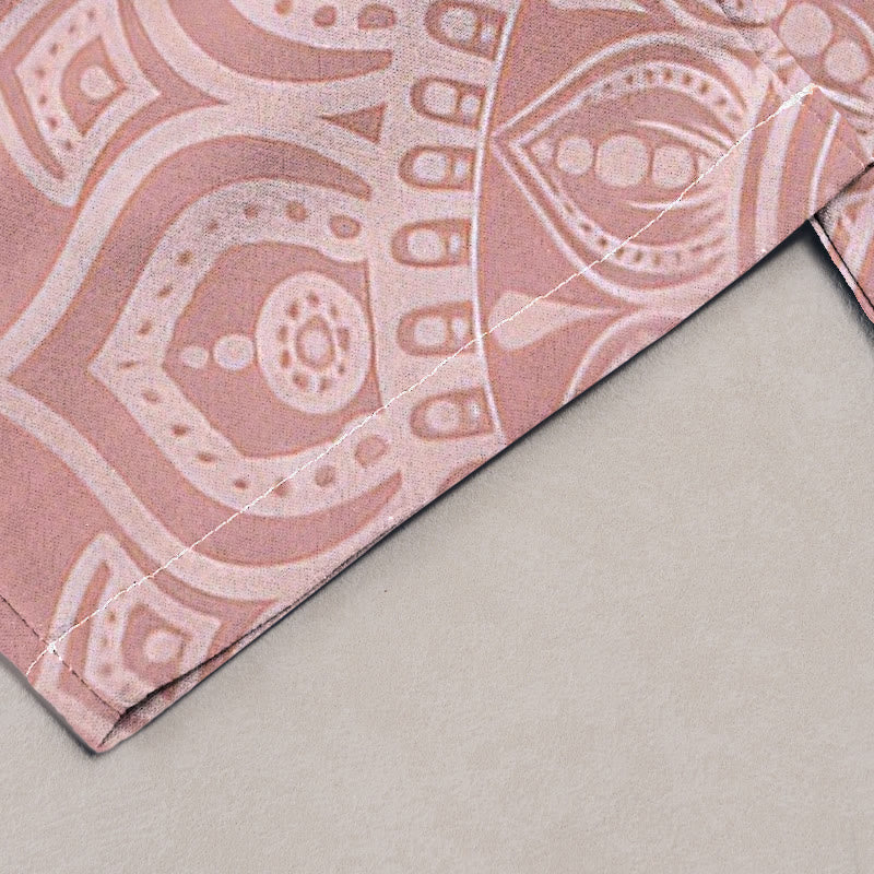 Nimara Ritual Pure Cotton Mandala Pattern Women's Elastic Waist Pants With Pockets
