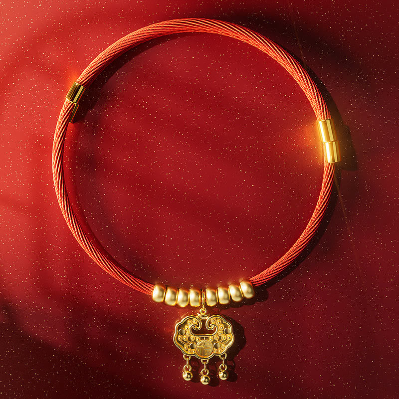 Nimara Ritual Red String Bead Fu Character Luck Adjustable Cats Dogs Pet Collar