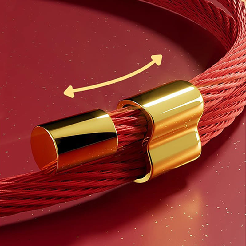 Nimara Ritual Red String Bead Fu Character Luck Adjustable Cats Dogs Pet Collar
