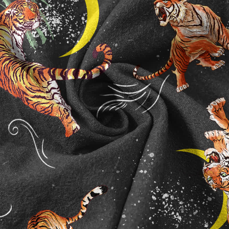 Nimara Ritual Tiger Moon Bamboo Men's Short Sleeve Resort Shirt