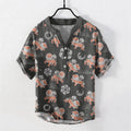 Nimara Ritual Cotton Lion Waves Cloud Men's Short Sleeve Shirt Lightweight Resort Boxy Fit