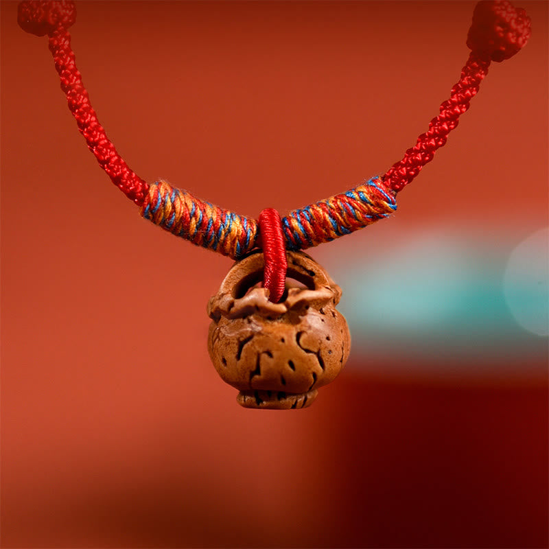 Nimara Ritual Plaited Peach Pit Red String Strength Adjustable Cats Dogs Pet Collar