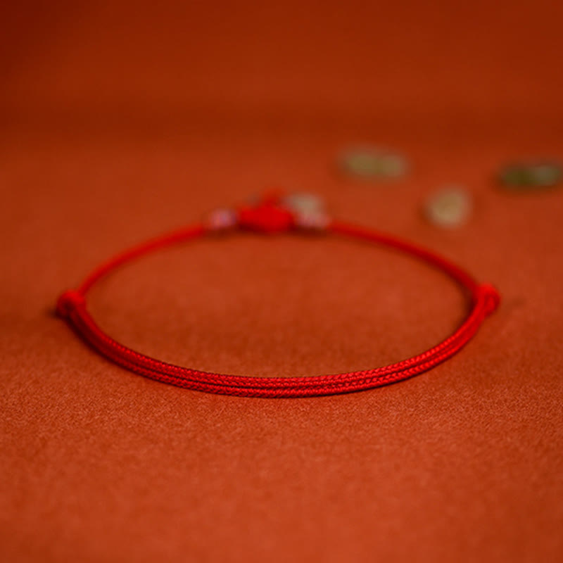 Nimara Ritual Red String Plaited Jade Protection Adjustable Cats Dogs Pet Collar
