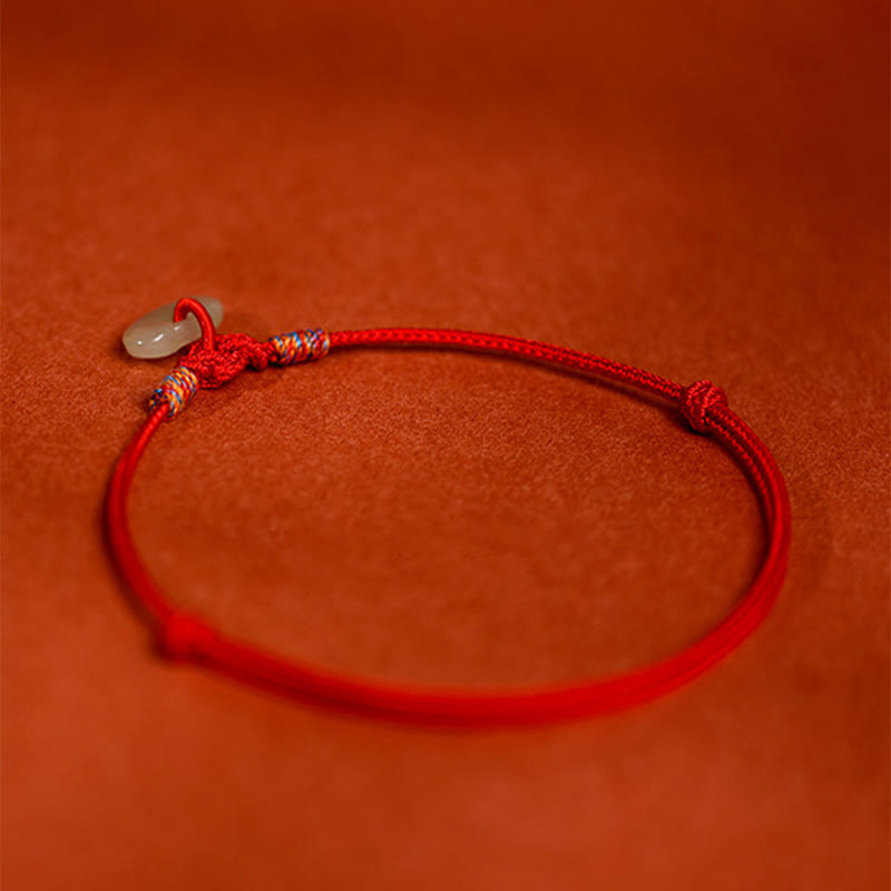 Nimara Ritual Red String Plaited Jade Protection Adjustable Cats Dogs Pet Collar