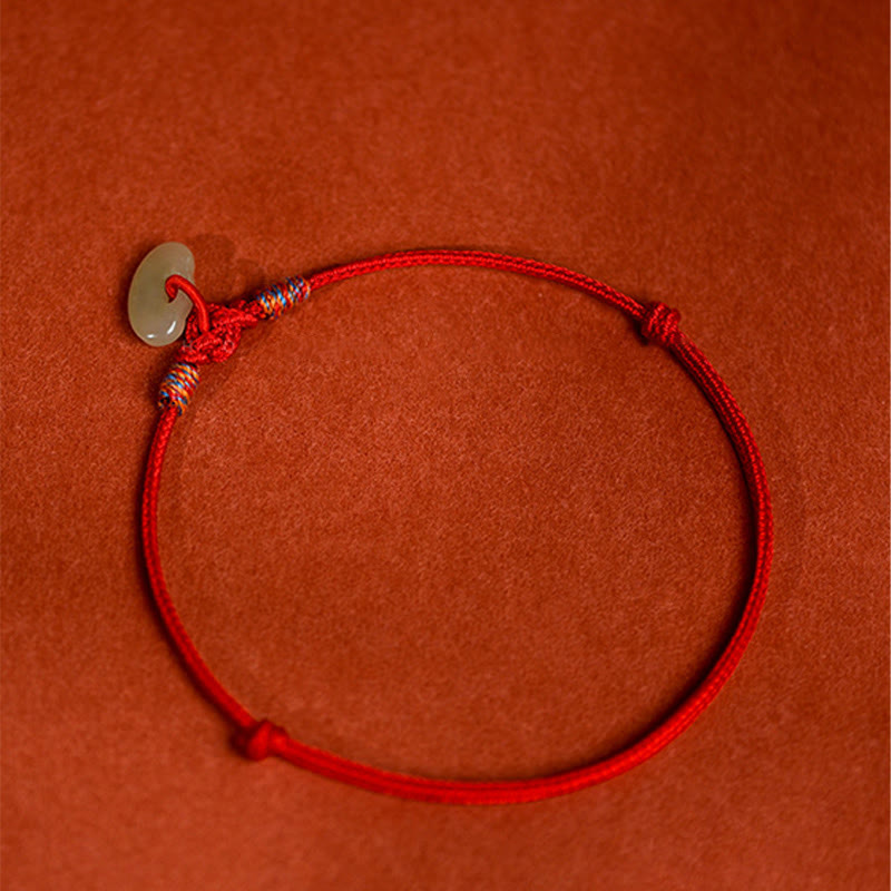 Nimara Ritual Red String Plaited Jade Protection Adjustable Cats Dogs Pet Collar