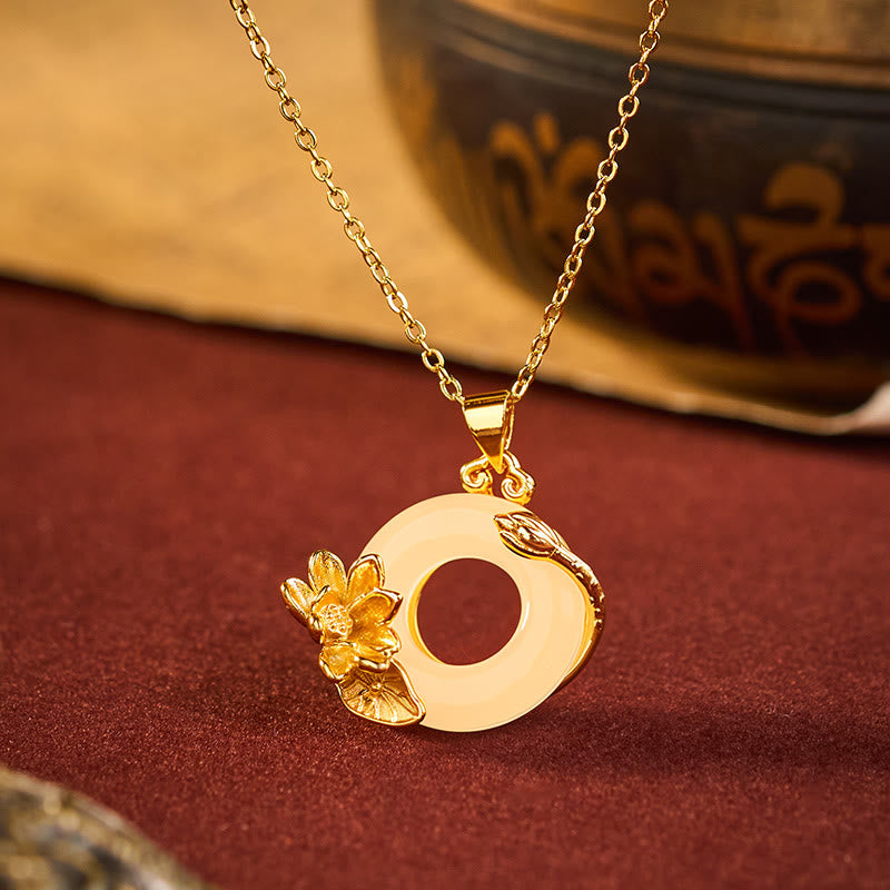 Nimara Ritual Lotus Peace Buckle Peace Necklace Pendant