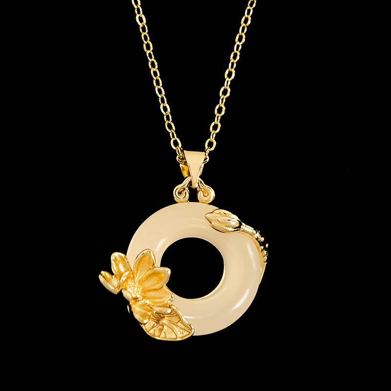 Nimara Ritual Lotus Peace Buckle Peace Necklace Pendant