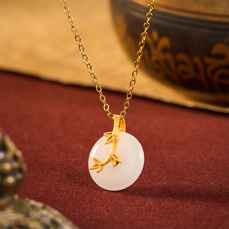 Nimara Ritual Bamboo Peace Buckle Auspicious Necklace Pendant