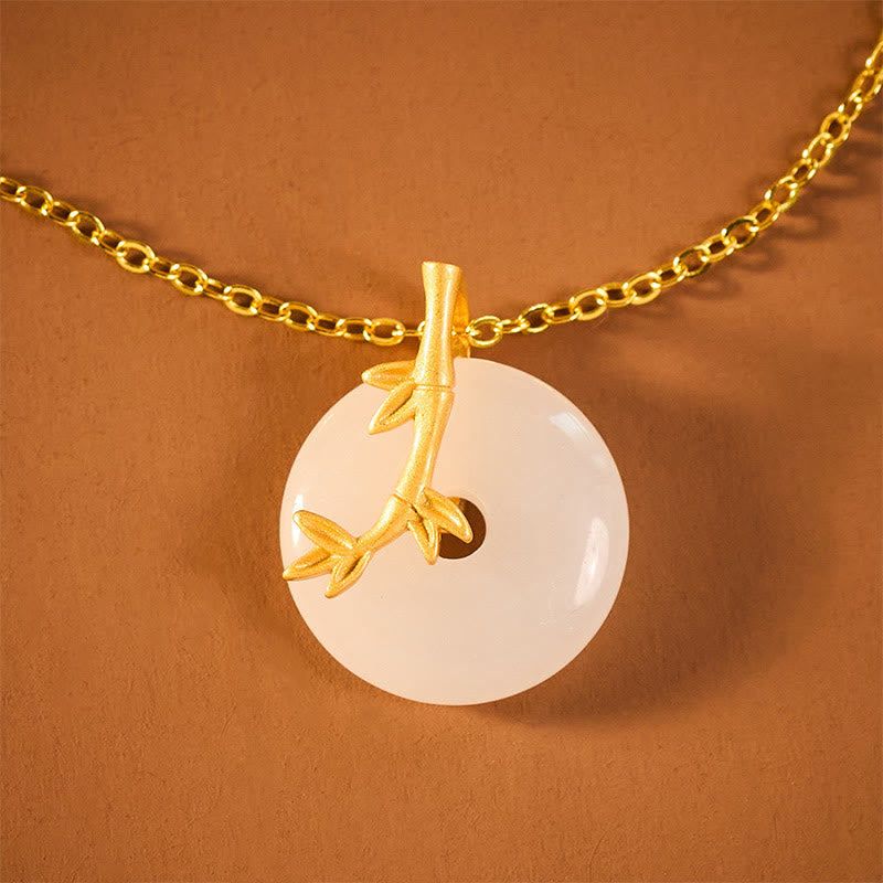 Nimara Ritual Bamboo Peace Buckle Auspicious Necklace Pendant