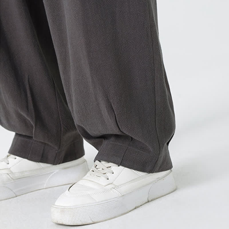 Nimara Ritual Summer Drawstring Ankle Length Solid Color Men's Straight Leg Pants