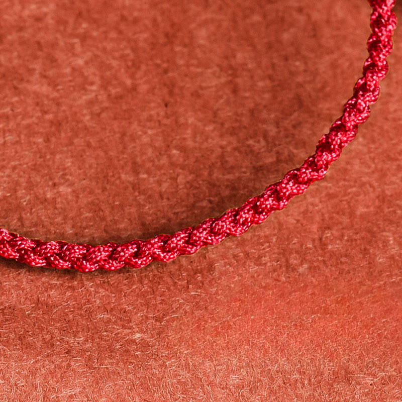 Nimara Ritual Jade Flower Luck Copper Coin Red String Bracelet